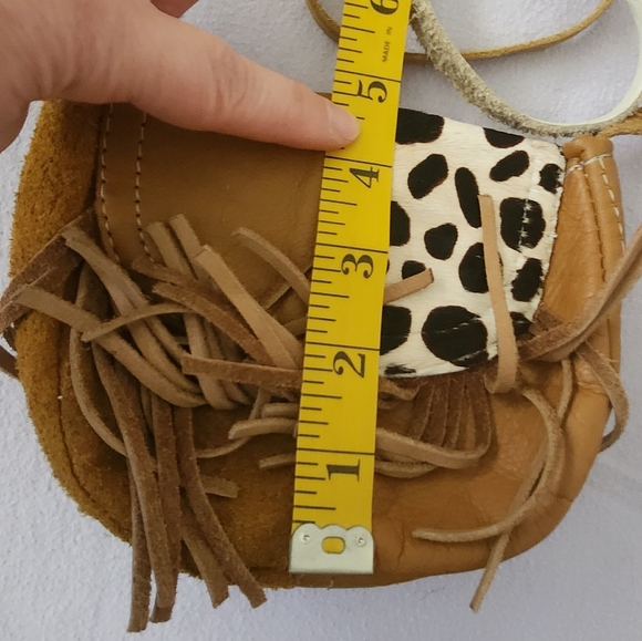Suede/Leather Small Bag/Wallet with Hair on Cowhide - Picture 15 of 16